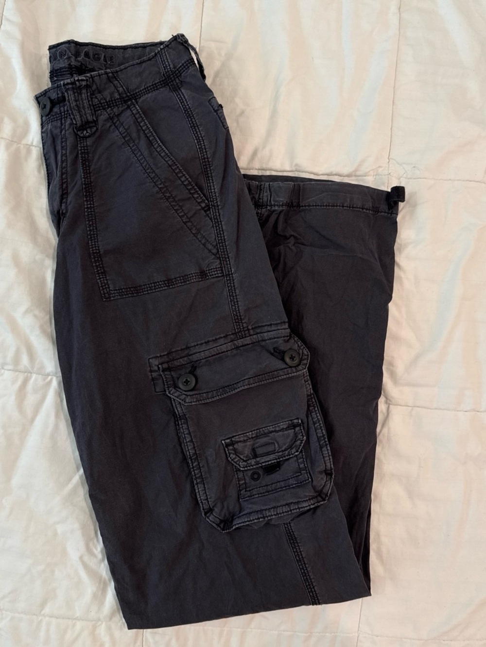 Dark Gray Cargo Pants with Utility Pockets